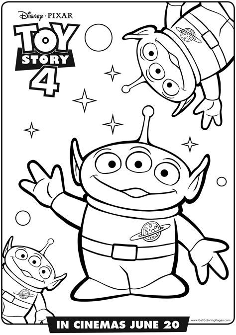 Looks like jessie is waving to her friends! Toy Story 4 Aliens Coloring Pages - Get Coloring Pages