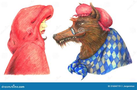 Red Riding Hood And The Big Bad Wolf Royalty Free Stock Images Image 31604719