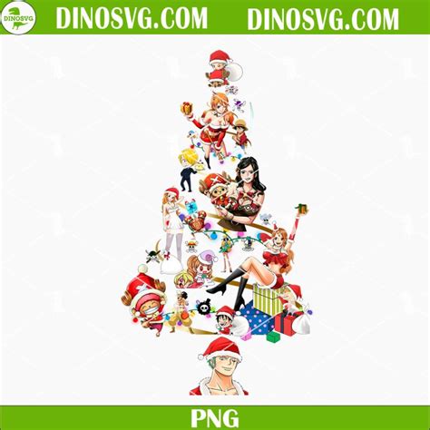 One Piece Christmas Tree Png Anime Christmas Png Sublimation Digital