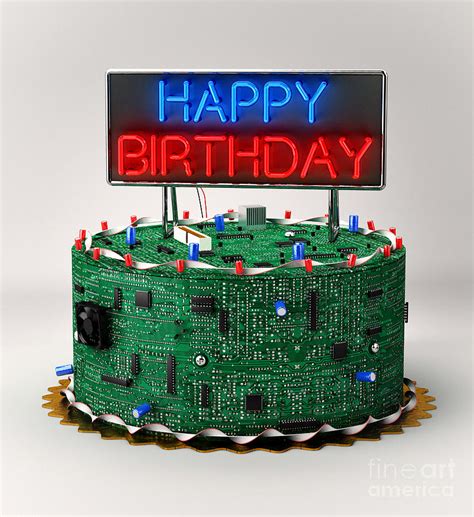 This is time to plan someone'sbirthday as a special day. Birthday Cake For Geeks Digital Art by Carsten Reisinger