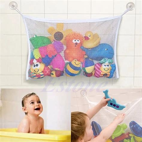 Kids Time Bath Toy Tidy Storage Suction Bag Cup Home Bathroom Mesh