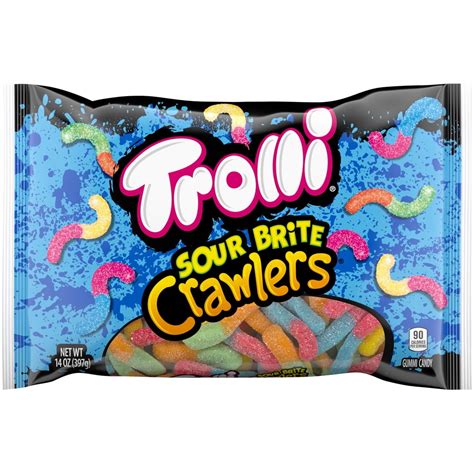 Trolli Sour Brite Crawlers Gummy Candy 14 Oz