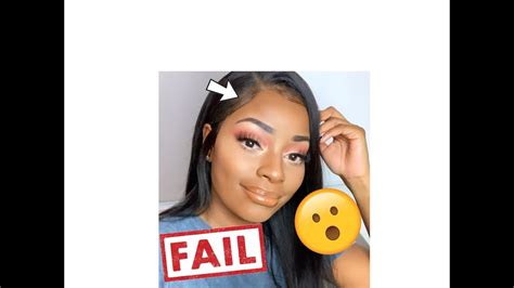 First Time Installing Wig Fail Wig Review Maxine Hair 2019 Youtube