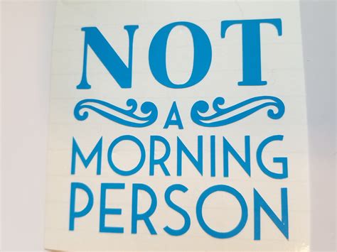 Not A Morning Person Decal Etsy