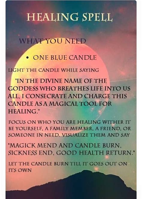 Pin By Millie Lopez On Little Book Of Shadows Healing Spell Healing