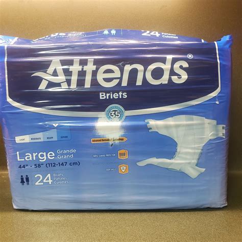 attends advance briefs diapers heavy absorbency large adult bag easy to use