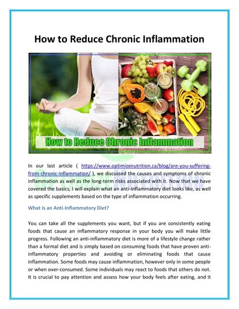 Ppt How To Reduce Chronic Inflammation Powerpoint Presentation Free