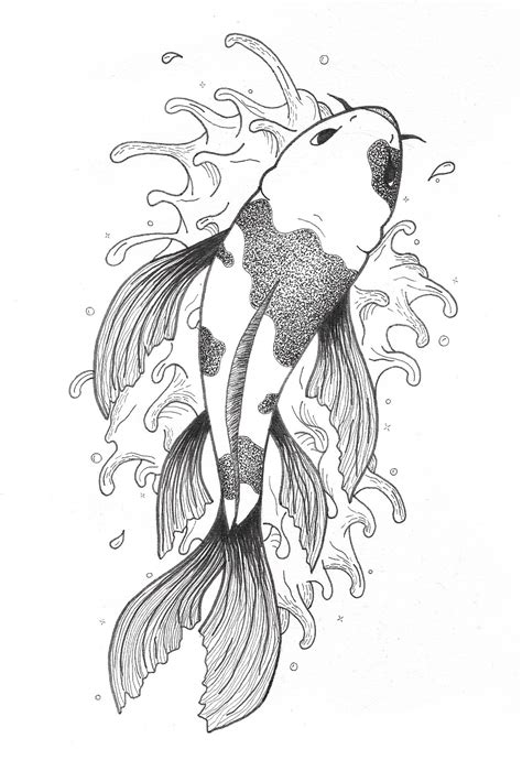 Koi Fish Cartoon Drawing ~ Koi Wallpaper Fish Drawing Cartoon Sketch