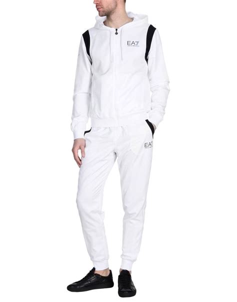 Ea7 Sweatsuits In White Modesens Sweatsuit Set Sweatsuit Track