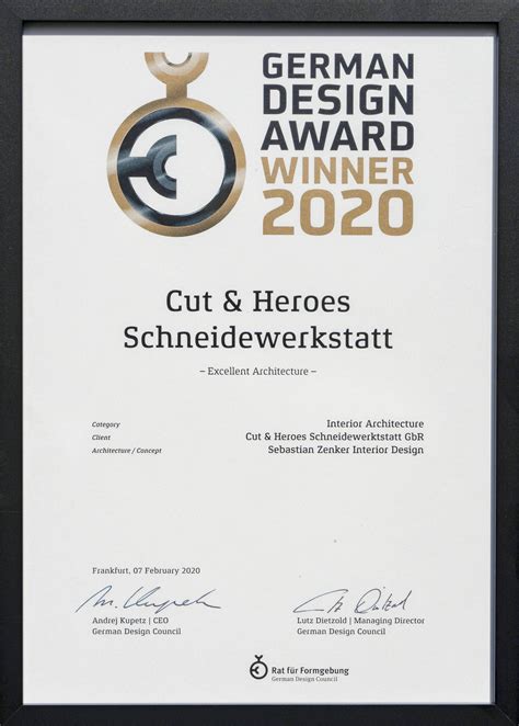 German Design Award 2020 — Sebastian Zenker Interior