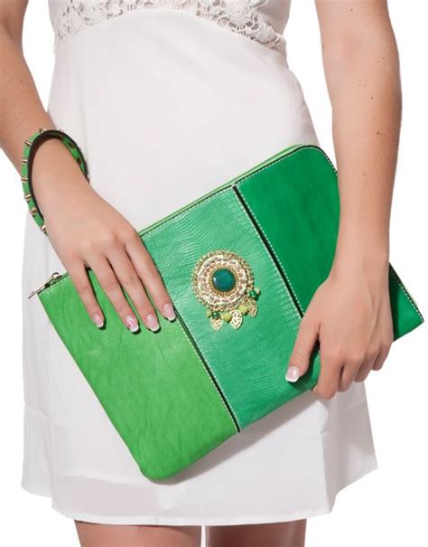 Clutch Green Emerald Clutch Handbag Purses Bags
