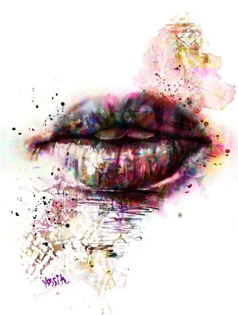 Mystique Lips 2015 Acrylic Painting By Yossi Kotler In 2021 Lip Art Painting Lips Painting Art