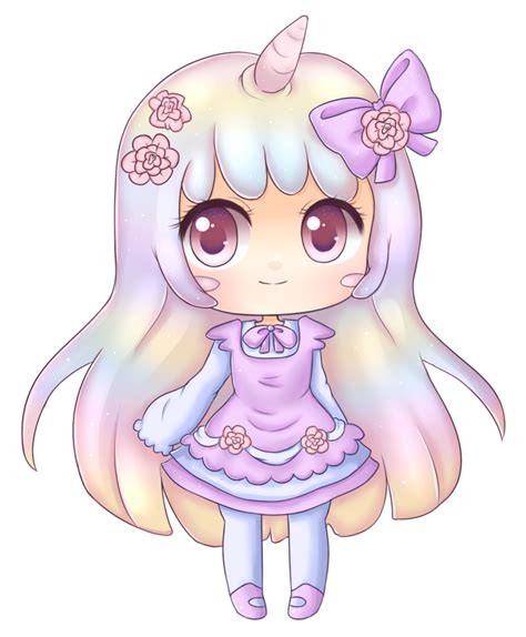 Unicorn Anime Girl Drawing