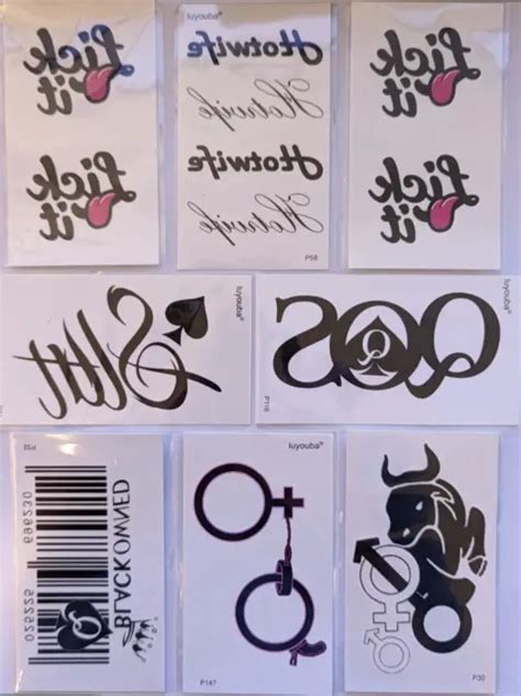 Queen Of Spades Temporary Tattoos 8 Sheets Waterproof Hotwife Bbc Qos