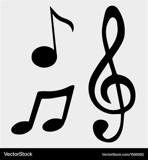 Music Note Symbols Royalty Free Vector Image Vectorstock