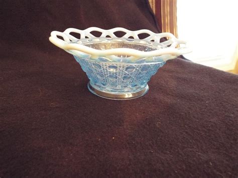 3 Pieces Katy Blue Imperial Lace Edge Glass Ebay