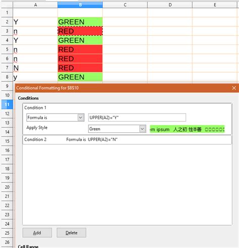 Conditional Formatting Not Working Correctly English Ask LibreOffice