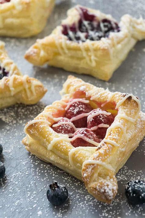 Berry And Cream Cheese Puff Pastries Step By Step Photos Foodtasia