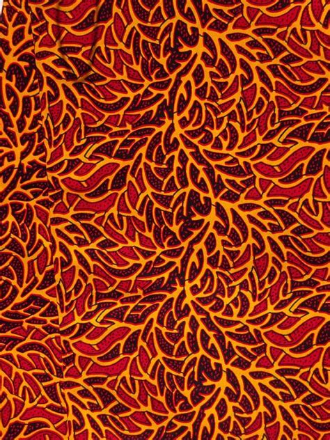 Ankara By The Yard Red And Orange African Print Fabric Per Etsy