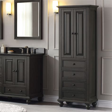 Linen cabinets come in different heights, so you can use short cabinets as a table or extra counter space in your bathroom. Avanity Thompson 24 in. Bathroom Linen Tower - Linen ...