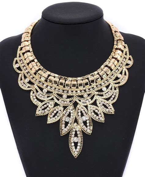 Beautiful Gold Large Statement Necklace
