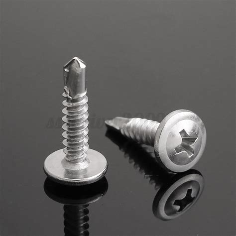 10x Stainless Steel M42 Phillips Head Self Tapping Screws Drill Tail