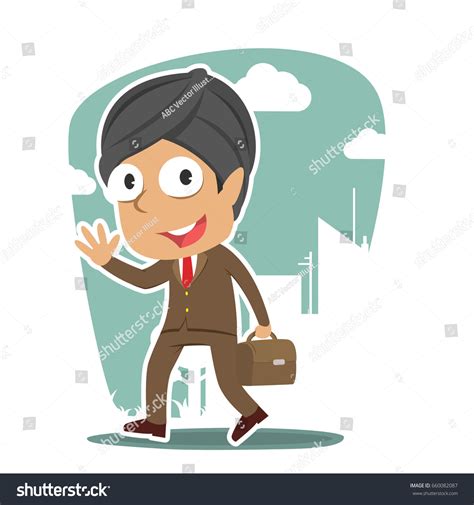 Indian Businessman Going Work Stock Illustration 660082087 Shutterstock