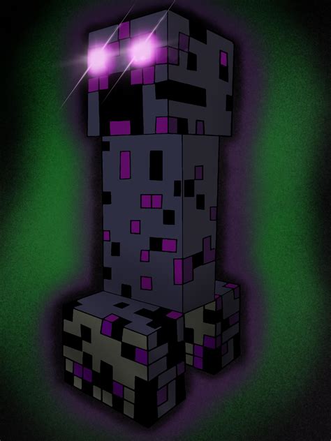 Did A Ender Dragon Themed Creeper For My Son Thought I Would Share Here I Think It Turned Out