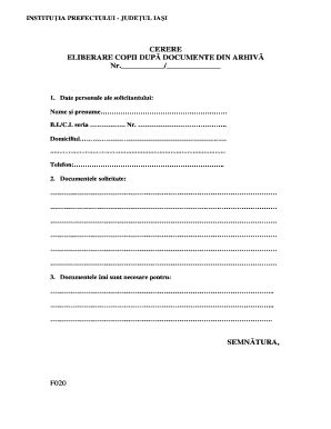Cerere De Eliberare Fill And Sign Printable Template Online