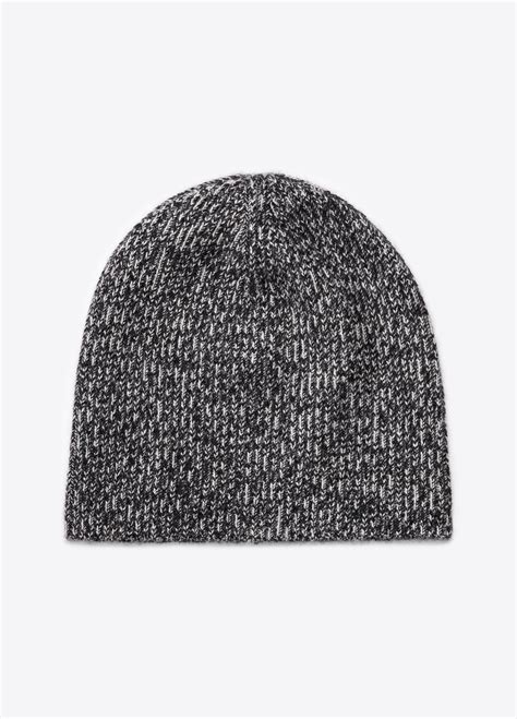 Vince Cashmere Marled Knit Beanie In Gray For Men Black Combo Lyst