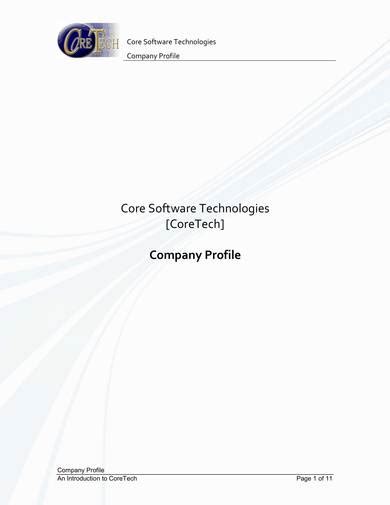 FREE 16+ Software Company Profile Samples in PDF | MS Word
