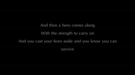Look inside you and be strong. Mariah Carey - Hero (Lyrics) - YouTube