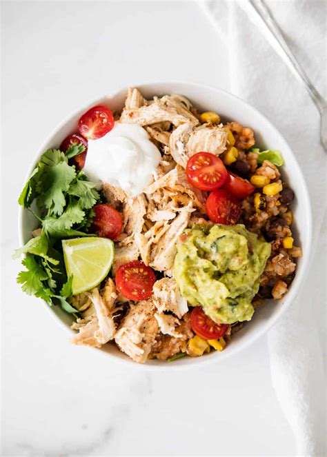 Easy Instant Pot Chicken Taco Bowls That Take Just 5 Minutes Of Prep A