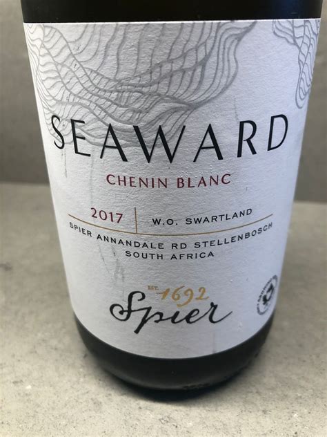 2017 Spier Chenin Blanc Seaward South Africa Coastal Region