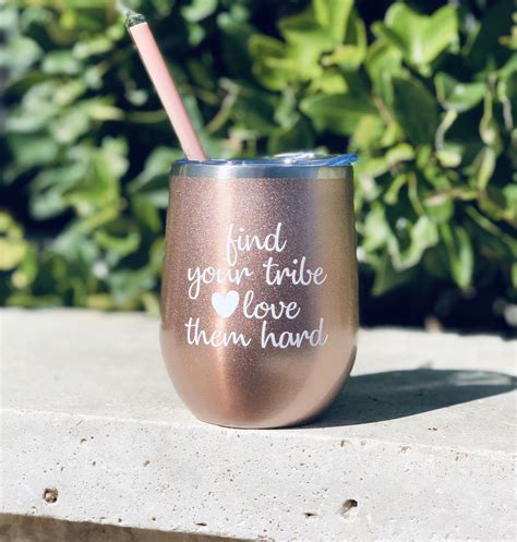 Personalized Rose Gold Tumblers Rose Gold Wine Tumbler Etsy Gold