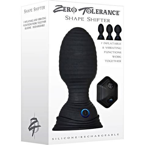 Zero Tolerance Shape Shifter Inflatable Remote Controlled Butt Plug 45 Black