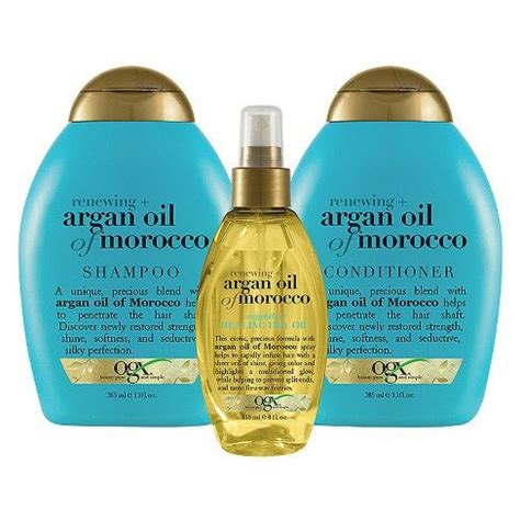 Infused with argan oil sourced straight from morocco, this hair serum helps nutrients seep into the hair shaft and seals in the shine. OGX Moroccan Argan Oil Shampoo | Moroccan argan oil ...
