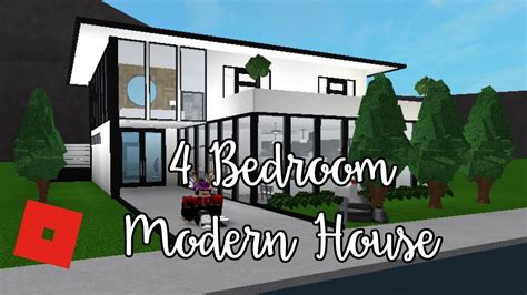 Welcome To Bloxburg 4 Bedroom Modern House Speed Build Youtube