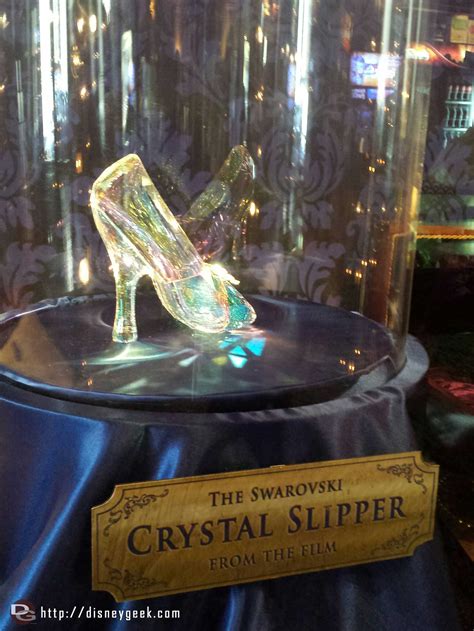 A Glasscrystal Slipper From Cinderella On Display In The Lobby With