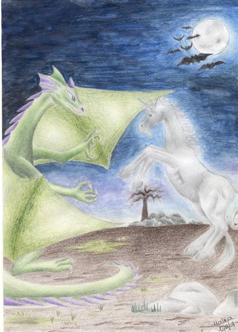 Dragon And Unicorn By Maika Delonge On Deviantart