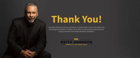 Thank You Page Dr Keith Johnson Americas 1 Confidence Coach