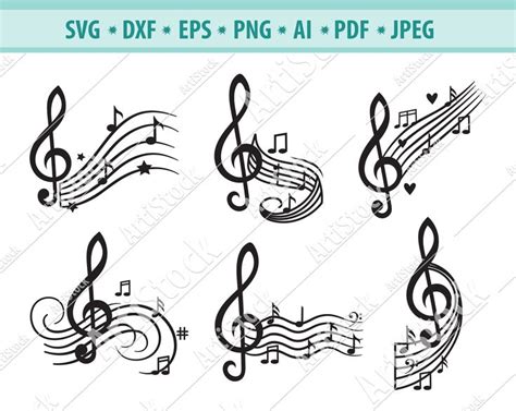 Music Notes Svg Files For Cricut And Other Cutting Machines Including