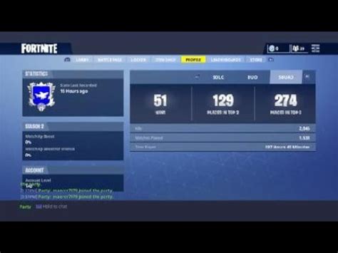 Use any another browser, please. Profile in fortnite!100 wins?!?!?! - YouTube