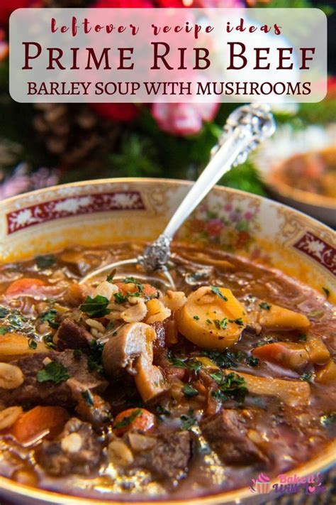Beef stroganoff using leftover prime rib or steak. This hearty Leftover Prime Rib Beef Barley Soup with ...