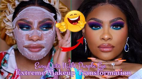 🔥the Most Extreme Transformation Ever 💙blue Smokey Eye Makeup Tutorial