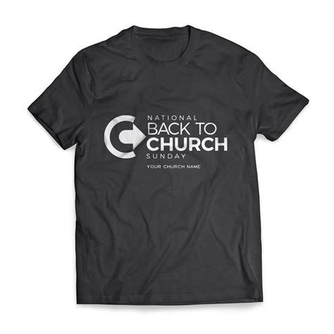 Back To Church Sunday Logo T Shirt Church Apparel Outreach Marketing