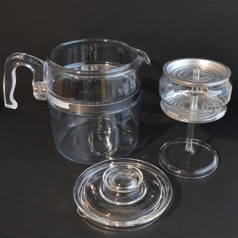 PYREX Flameware 9 Cup Glass Coffee Maker Percolator USA Etsy