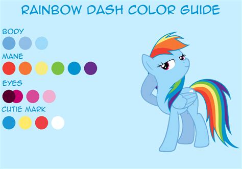 Rainbow Dash Color Guide By Leafiatree On Deviantart