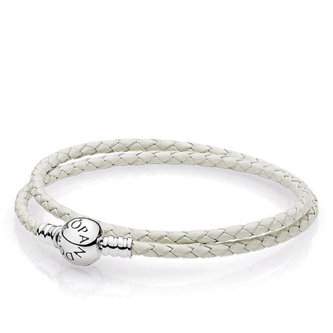 Pandora Ivory White Double Leather Bracelet 590745ciw Ben Bridge
