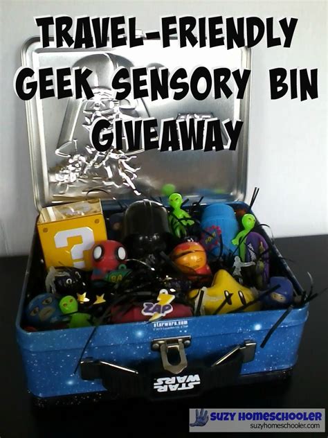 Travel Friendly Geek Sensory Bin Giveaway From Suzy Homeschooler